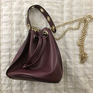 Zara mini eyelet drawstring bucket bag